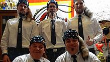 Fünf neue Hänseleräte freuen sich auf ihre erste Fastnacht (hinten, von links): Jascha Wehner, Uwe Blumenröther, Maximilian Heichele. ...
