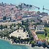 Die Hintere Insel in Lindau von oben: Auf dem Gelände, wo derzeit noch 500&nbsp;Autos parken, wird die Landesgartenschau in Lindau ...