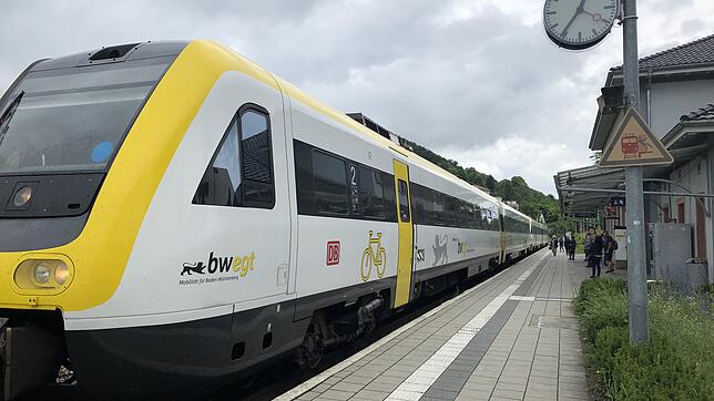 Ein Zug im Bahnhof Tiengen (Archivbild): zu Zugausfällen aufgrund hohen Krankenstands kam es am 14. Dezember auf der Hochrheinstrecke.