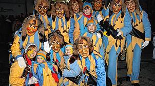 Mit dem zweiten Öschhanseletreffen in Göschweiler wird im Löffinger Ösch die Fasnet eingeläutet. Zu sehen sind die Stiefelhansel aus ...