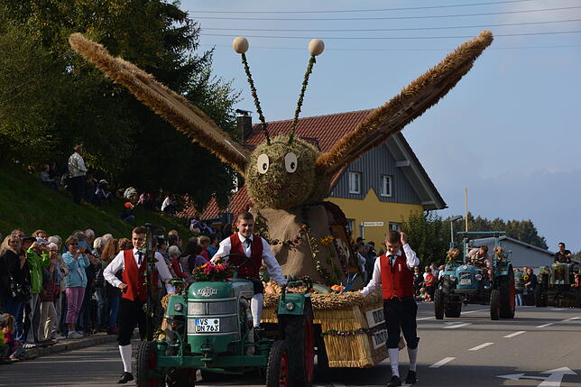 Der Schmetterling der Landjugend Bräunlingen mit den sich bewegenden Flügeln beeindruckt das Publikum sehr.