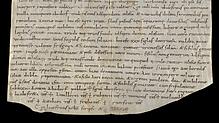 Die im Stiftsarchiv St. Gallen archivierte Kopie der Urkunde, in der der Blumberger Stadtteil Achdorf erwähnt wird. Quelle: Stiftsarchiv ...