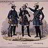 Gustav von Struve, Friedrich Hecker und Alexander Schimmelpfennig in den blauen Blusen der Revolution 1848.