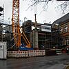 Die Baustelle für das neue Zwischengebäude der Grundschule in Stockach.