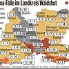 Zahlen der aktiven Infektionen und der Genesenen in den Städten und Gemeinden im Landkreis Waldshut am 22. Oktober 2020.