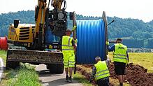 Es geht vorwärts: Zwischen Hennematt in Rickenbach und Hottingen, im Bild auf Höhe Vogt-Plastic, wird derzeit gegraben.