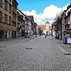 Die Villinger Innenstadt zeigt sich menschenleer- jeden Tag ein bisschen mehr.