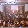 Die Band &bdquo;Grevasse&ldquo; aus Markdorf auf der Bühne des Dorfgemeinschaftshauses in Bermatingen bei der ersten Rockfete 1981.