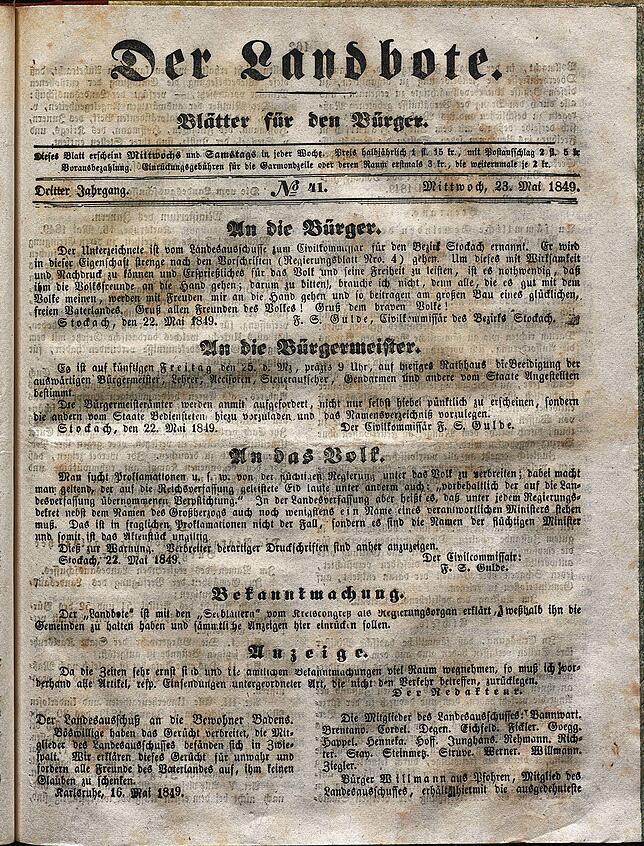 Bild 4: So sahen Zeitungsseiten im Jahr 1921 und den Jahrzehnten davor aus