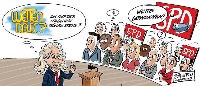 Bild 11: Viele Grüße von der Insel! Das Häfler Jahr in zwölf Karikaturen
