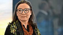 Lilli Paasikivi bei ihrer Vorstellung im Bregenzer Festspielhaus am Mittwochnachmittag.