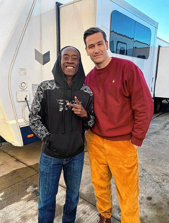 Michael Epp und Don Cheadle, weltbekannt durch seine Hauptrolle in Hotel Ruanda.