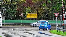 Die Lärmschutzwand in Ofteringen ist 1,50 Meter hoch. Wegen zu &bdquo;geringer Betroffenheit&ldquo; von Bürgern an der B 314 in diesem ...