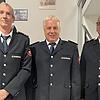 Ehrenspange in Silber für Heiner Prüsse und Ullrich Müller mit Kommandant Hubert Specker (von links).