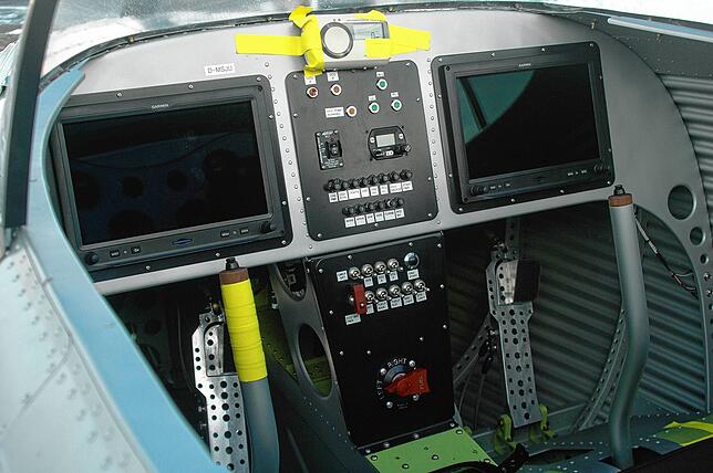 Ein Blick ins Cockpit der Maschine.