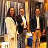 Die Kandidaten Jacqueline Alberti, Manuel Strasser, Christoph Huber und Andreas Lipp mit Moderator Stefan Hilser (von links). Der dankte ...