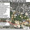 Das ist die Wegstrecke des rund fünf Kilometer langen Rundweges im Markdorfer Süden. Das Aktionsbündnis gegen die Südumfahrung hat an 16 ...