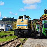 Neben dem Stahlgüterverkehr fahren auf der Ablachtalbahn inzwischen auch Holzgüterzüge. Bald kommen noch Zementzüge hinzu.