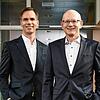 Erfolgreiches Gespann: Die Sparkassen-Vorstände David Gerstner und Wolf Morlock verbuchen das Geschäftsjahr 2023 als vollen Erfolg ...