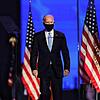 Joe Biden, &ldquo;Gewählter Präsident&bdquo; (&ldquo;President Elect&bdquo;), kommt zu einer Ansprache. Der demokratische ...