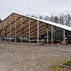 Das Gerüst der Leichtbauhalle wächst schon deutlich in die Höhe. Sie soll ab dem April Platz für maximal 350 geflüchtete Menschen in ...