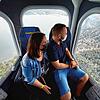 Sandra Hager und Martin Stix aus Tirol genießen einen Flug im Zeppelin. Der Preis ist für die beiden zweitranging.