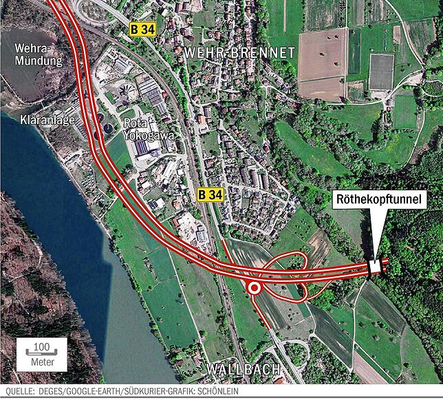 Eine Veränderungssperre gilt nun auf der künftigen Trasse der A98 bei Wallbach und Brennet.