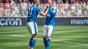 René Eckardt (r.) stand schon mit Jena im DFB-Pokal.