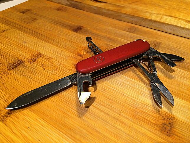 Ein Werkzeug, viele Funktionen: ein Victorinox-Taschenmesser.