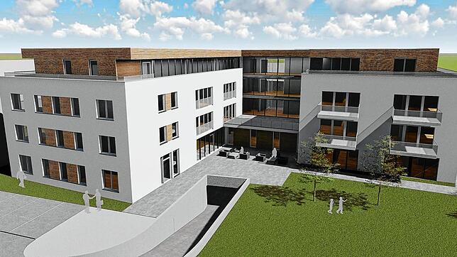 Die neue Seniorenwohnanlage &bdquo;Schlossplatz&ldquo; mit 30 Wohneinheiten für Tagespflege, Pflegewohn-Gemeinschaft und betreutes ...