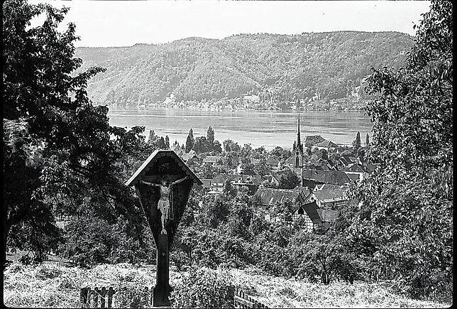 Blick auf Ludwigshafen aus dem Archiv Gustav Hotz im Stadtarchiv Stockach. Das Bild ist digitalisiert worden.
