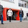 Geschäftsführer der evangelischen Altenhilfe St. Georgen, Markus Schrieder (links), Heimleiterin Lorenzhaus, Cindy Partscher, die ...