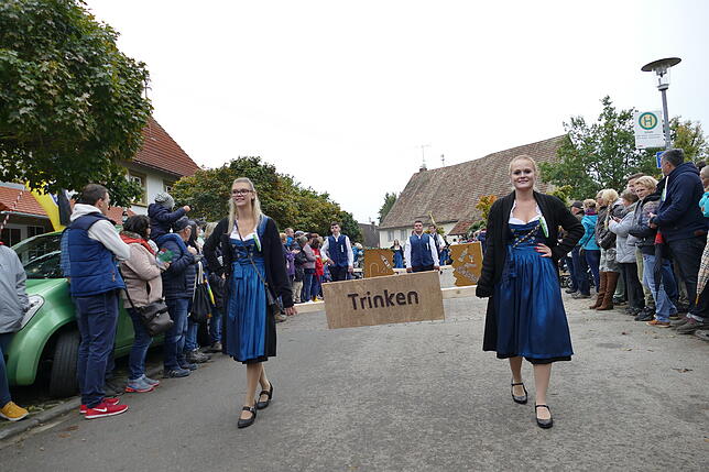 Bild 8: Tausende bejubeln beim Umzug des Kreiserntedankfestes die Leistung der Jugendlichen