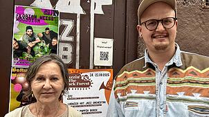 Ulrike Diery und Simeon Disch freuen sich auf die Veranstaltungen im Jazzclub Villingen. Insbesondere gibt es am 28. Juni ein Gässlefest ...