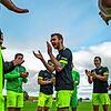 Motivator: Als Spielertrainer ist Christian Schnurr (Mitte) beim Aufsteiger SV Unteralpfen seit fünf Jahren eine feste Größe.