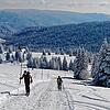Carmen Henss (links) und Ernst Aerni von der Schneesportabteilung des TV Lauchringen bei der Challenge Aufstieg zum Seebuck in ...
