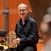 Bei einer Probe des Symphonieorchesters des Bayerischen Rundfunks: Ralf Springmann mit seinem Arbeitsgerät &ndash; dem Horn.