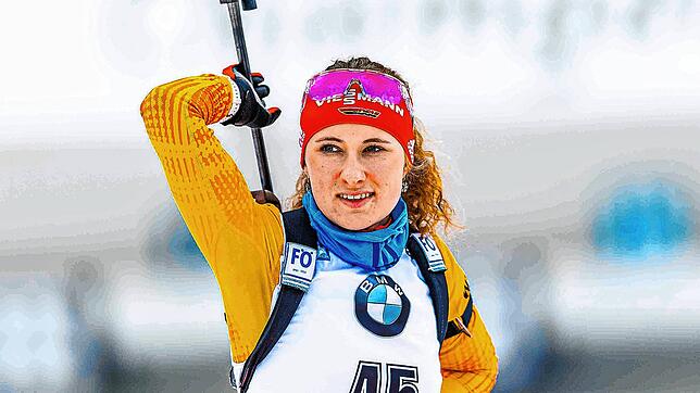 Janina Hettich hat sich im Biathlon-Weltcup etabliert. Sie startet für den Skiclub Schönwald. Archivbild: Eibner