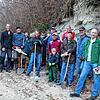 Sie gingen voller Elan ans Werk: (von links) Dietmar Specht, Bernhard Thum, Günther Weiß, Alexander Fischer, Samuel Schacher, Klaus ...