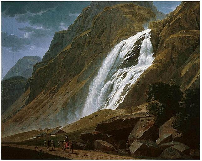 Johann Jakob Biedermanns &bdquo;Pissevachefall&ldquo; (1815).