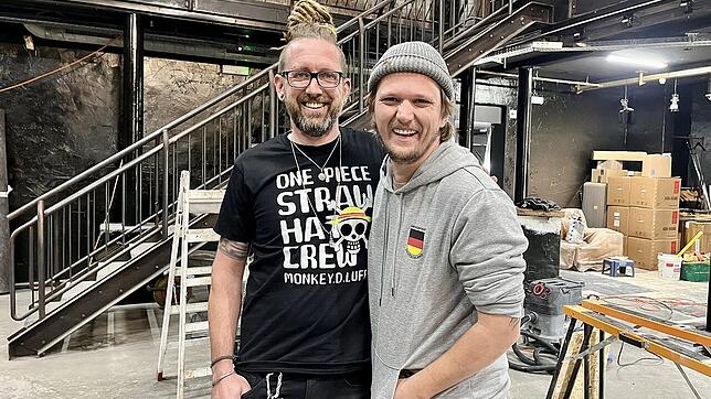 Urs Fischbach und Julian Hischmann freuen sich auf das Opening des Omega. Noch wirkt es wie eine Baustelle, aber das Team sei auf der ...