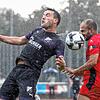 Im strömenden Regen setzte sich der FC Bad Dürrheim (Gülnar Yunus) mit 1:0 gegen den FC Schonach (Markus Dold) durch.