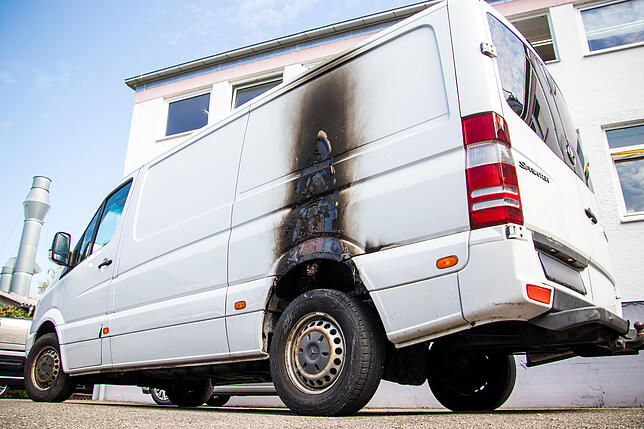 Der zweite Wagen, der von den Unbekannten angezündet wurde, konnte früh gelöscht werden.