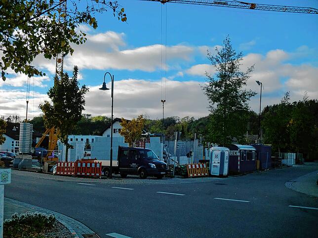 Baustelle beim Bau des Ärztehauses in Wutöschingen.
