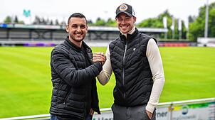 Die neue Doppelspitze beim FC 08 Villingen: Marcel Yahyaijan (links) und Frederick Bruno.