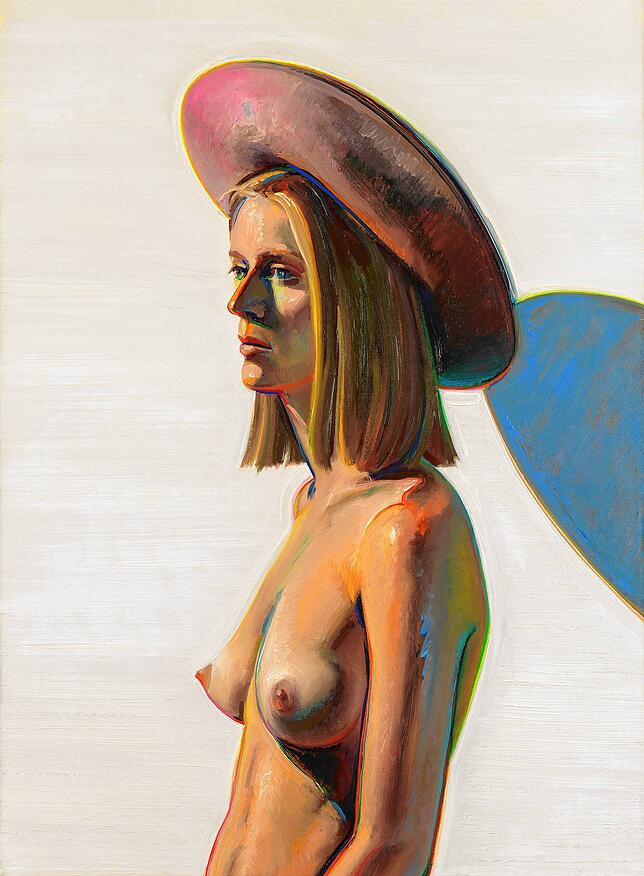 Wayne Thiebaud: &bdquo;Girl with pink hat&ldquo;, 1973.