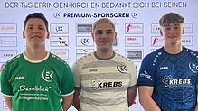 Nachwuchsarbeit: Im Kader des Tus Efringen-Kirchen sollen die eigenen Junioren (von links) Luca Sattler, Silvan Dzemailovic und Ruben ...