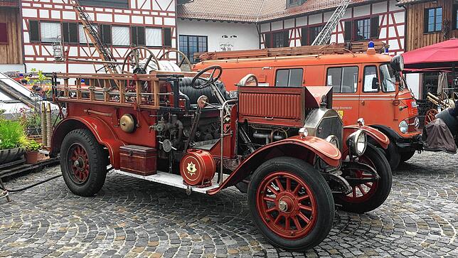Das 60 Stundenkilometer schnelle American-Lafrance-Feuerwehrfahrzeug aus dem Jahr 1912 wird beim historischen Feuerwehrfest zu sehen sein.