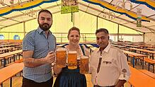 Das Organisationsteam bestehend aus True Etoyan, Jasminka Hund und Naveed Malik freut sich auf das erste Oktoberfest in Friedrichshafen.
