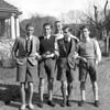Nach bestandenem Abitur im April 1933: Hans-Ulrich von Oertzen (ganz rechts) mit Mitschülern in Spetzgart.